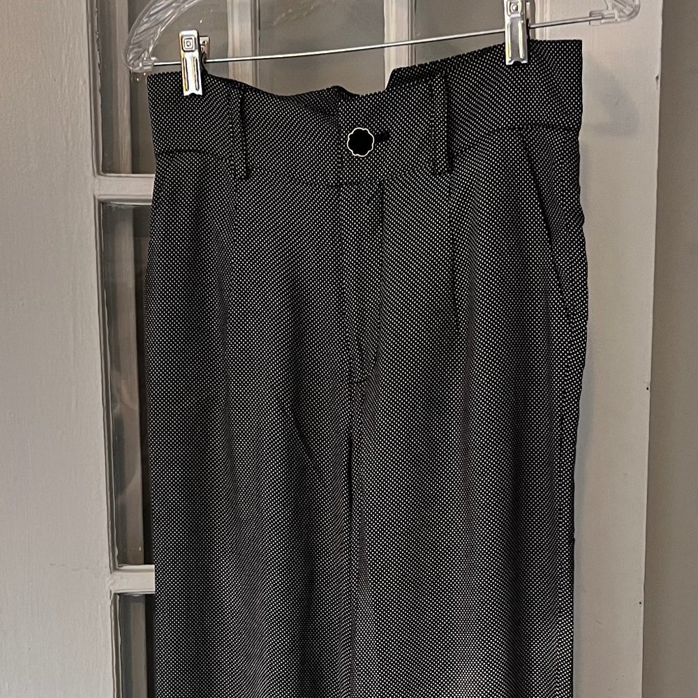 Corey Lynn Calter Pants Silk Palazzo Wide Leg Black White Size 4